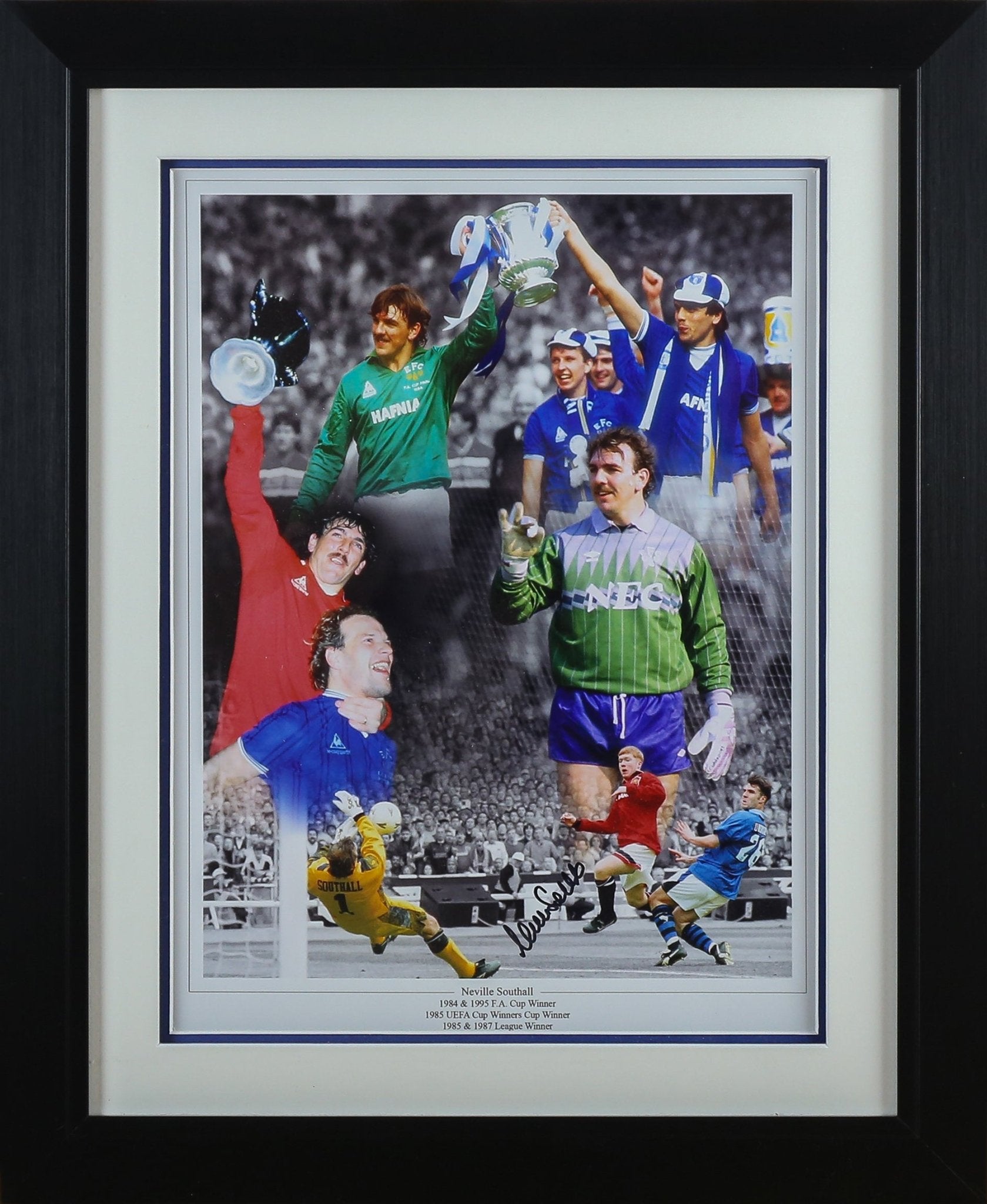 Neville Southall Signed Everton 12x16 Photograph Framed Display - Memorabilia Framers Shop